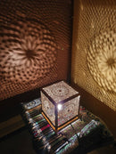 MOROCCAN BRASS FLOOR & TABLE LAMP ( HAND-ENGRAVED TABLE LAMP )