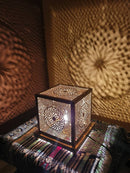 MOROCCAN BRASS FLOOR & TABLE LAMP ( HAND-ENGRAVED TABLE LAMP )