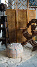 LEATHER COLOR MOROCCAN POUF