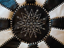 BLACK & WHITE MOROCCAN LEATHER POUF