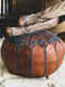 BROWN MOROCCAN LEATHER POUF