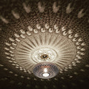 MOROCCAN BRASS PENDANT LIGHT ( HAND-ENGRAVED CEILING LAMP )