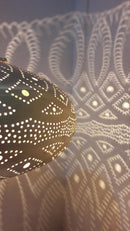 MOROCCAN BRASS PENDANT LIGHT ( HAND-ENGRAVED CEILING LAMP )