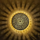 MOROCCAN BRASS WALL SCONCE ( HAND-ENGRAVED WALL/CEILING LAMP )
