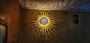 MOROCCAN BRASS WALL SCONCE ( HAND-ENGRAVED WALL/CEILING LAMP )