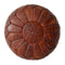MODEL A3 , DARK BROWN MOROCCAN LEATHER POUF