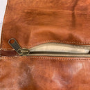 MODEL S2 , BROWN SQUARE LEATHER POUF