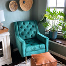 MODEL S2 , BROWN SQUARE LEATHER POUF