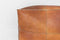 MODEL S2 , BROWN SQUARE LEATHER POUF